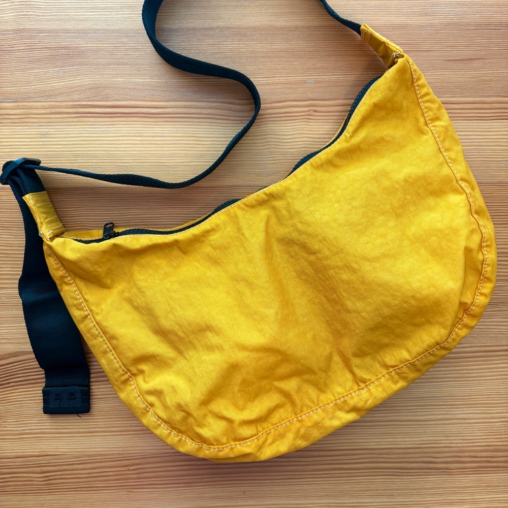 Baggu Tumeric Medium Crescent Crossbody Bag - DYED